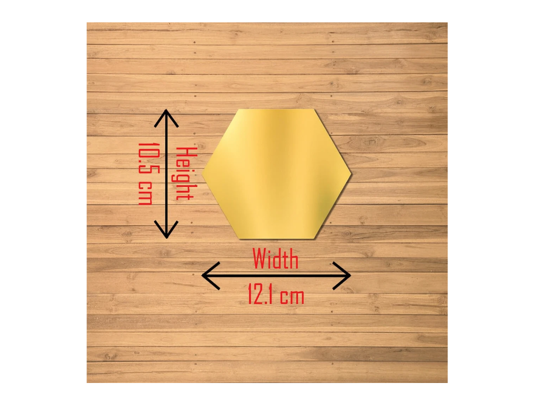 wolkwogg 3D Hexagon Acrylic Mirror Wall Stickers Decorative for L...more - Image 3
